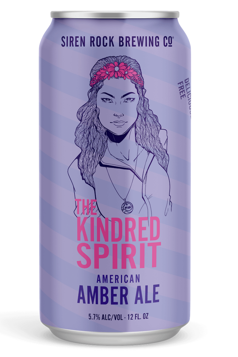 Siren Rock Brewery 12oz can of the Kindred Spirit American Amber Ale