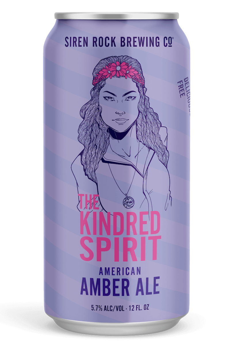 Siren Rock Brewery 12oz can of the Kindred Spirit American Amber Ale