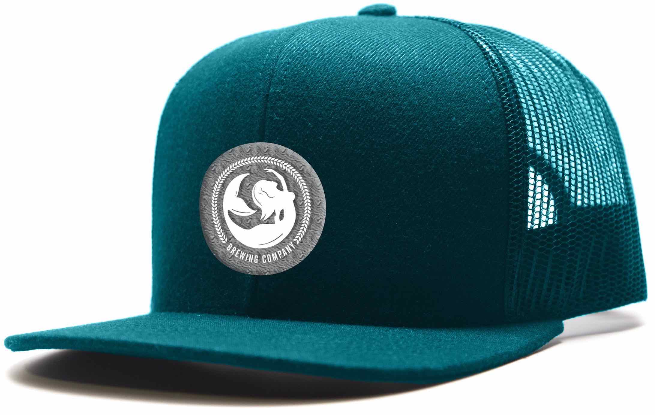 green siren rock hat with white logo