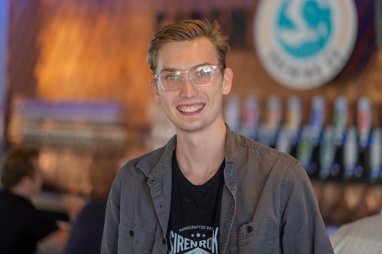 Gage Lindsey bar manager at Siren Rock Brewing Company