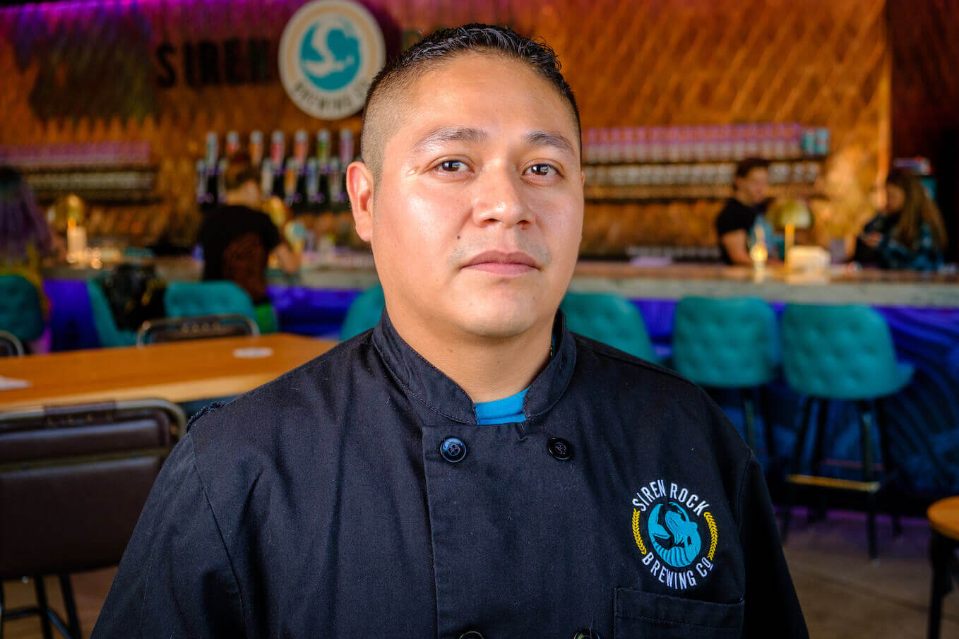 Luis Reyes, kitchen manager, at Siren Rock Brewing Company