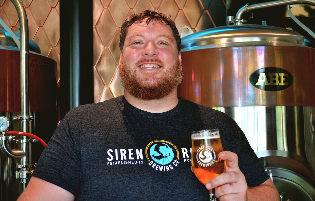 Matt Pennington, head brewer, at Siren Rock Brewing Company